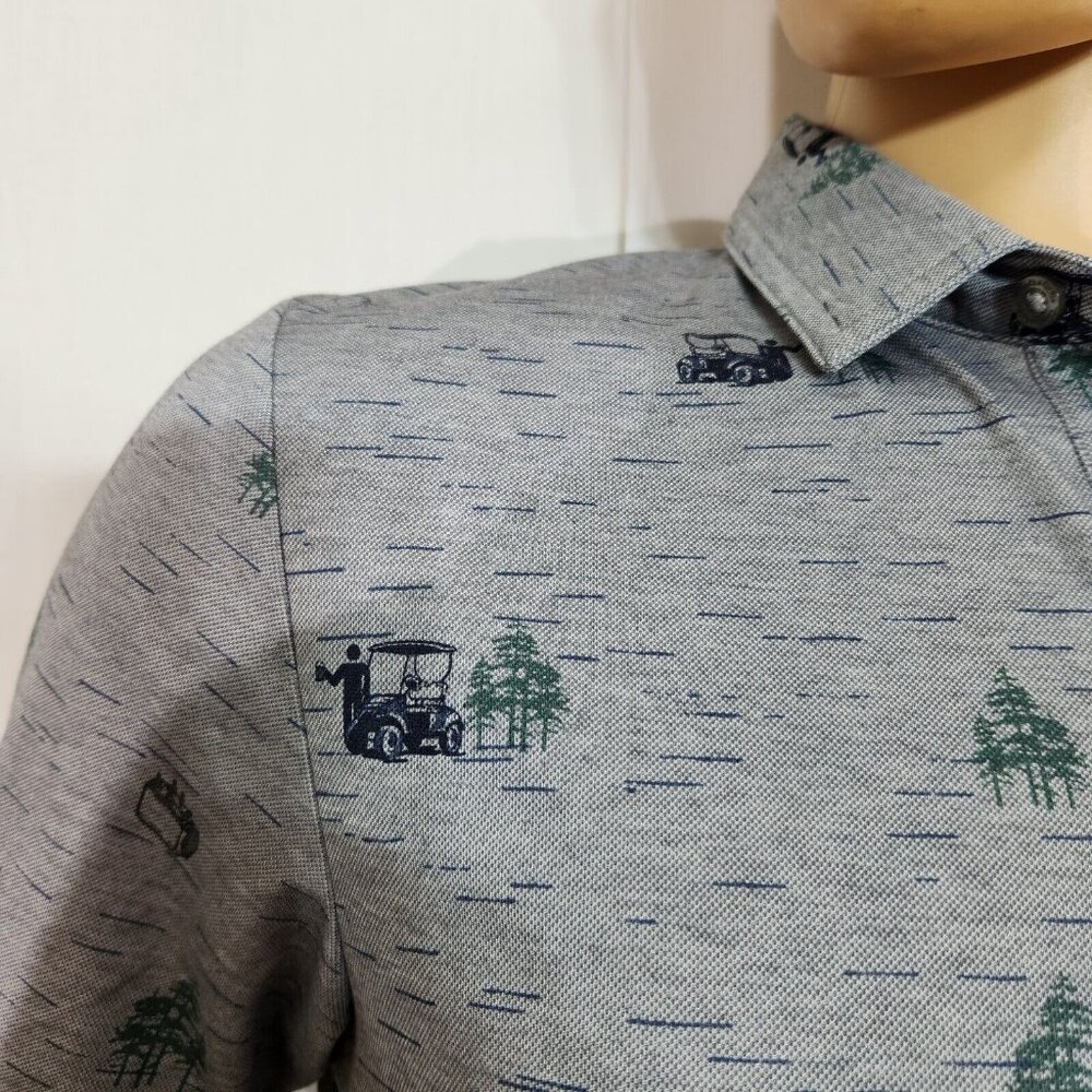 Travis Mathew Men's Prestige Polo Outfresh Short Sleeve Medium Gray Size S (11) - Picture 6 of 11